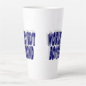 Freund mit dunkelblauem Text Milchtasse (Vorderseite)