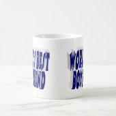 Freund mit dunkelblauer halber Typografie Kaffeetasse (Mittel)