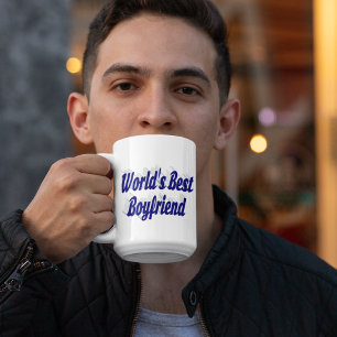 Freund mit dunkelblauer Halbschrift Jumbo-Tasse