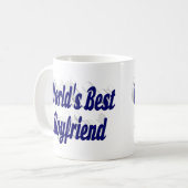 Freund mit dunkelblauer Halbschrift Kaffeetasse (Vorderseite Links)