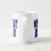 Freund mit dunkelblauer Halbtypografie Jumbo-Tasse (Rückseite)