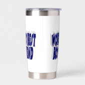 Freund mit dunkelblauer Halbtypografie Thermobecher (Links)