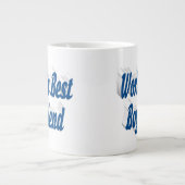 Freund mit Halbschrift in Meeresblau Jumbo-Tasse (Vorderseite)