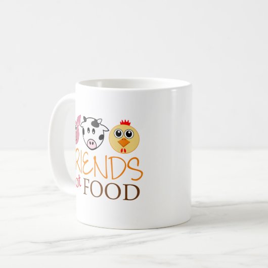 Freund-nicht Nahrung Kaffeetasse (Vorderseite Links)