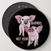 Freund-nicht Nahrungsmittelniedlicher Button (Vorne & Hinten)