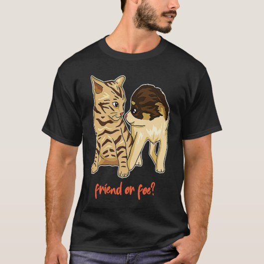 Freund oder Fock Kleine Kätzchen und Welpe Kätzche T-Shirt (Vorderseite)