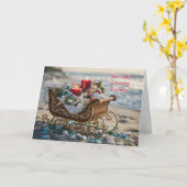 Freund oder Freunde Weihnachtsferien Ozean Strand Karte (Gelbe Blume)