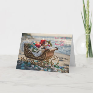Freund oder Freunde Weihnachtsferien Ozean Strand Karte