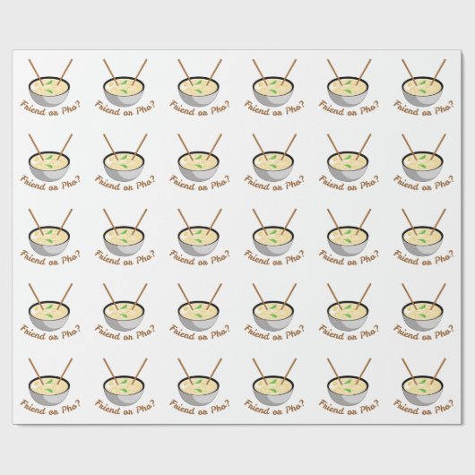 Freund oder Pho Geschenkpapier (Flach)