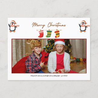 FREUND PERSONALISIERT FOTO CHRISTMAS POST CARD POSTKARTE