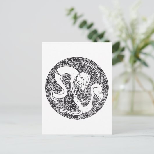 Freund Postkarte (Stehend Vorderseite)