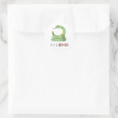 Freund Runder Aufkleber (Tasche)