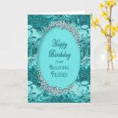 FREUND"S GEBURTSTAG _ BLAUER EISEN KARTE (Gelbe Blume)