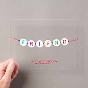 Freund süße Freundschaftsarmband Valentinstag Acryleinladungen