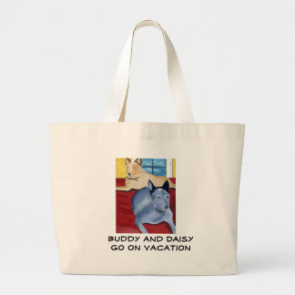 Freund und DaisyGo auf Ferien Jumbo Stoffbeutel