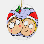 FREUND-UND FREUNDIN-VERZIERUNG KERAMIKORNAMENT (Links)