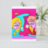 Freund von Kaffee Dankeskarte (Stehend Vorderseite)