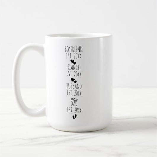 Freund von Vater Meilenstein für das benutzerdefin Kaffeetasse (Links)