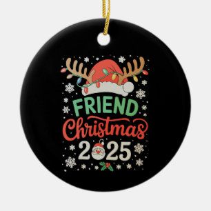 Freund Weihnachten 2025 Santa Rentier Xmas Lichter Keramik Ornament