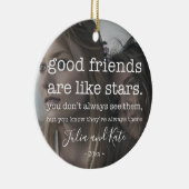 Freund-WeihnachtsFoto Keramik Ornament (Rechts)