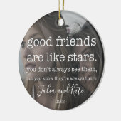 Freund-WeihnachtsFoto Keramik Ornament (Links)