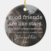 Freund-WeihnachtsFoto Keramik Ornament (Hinten)