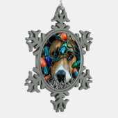 Freund-Weihnachtsverzierung Schneeflocken Zinn-Ornament (Links)