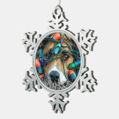 Freund-Weihnachtsverzierung Schneeflocken Zinn-Ornament (Rechts)