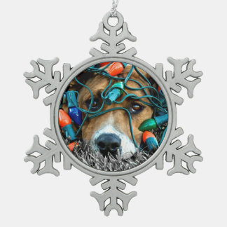 Freund-Weihnachtsverzierung Schneeflocken Zinn-Ornament