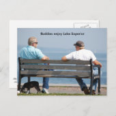 Freunde2, Buddies genießen Lake Superior Postkarte (Vorne/Hinten)