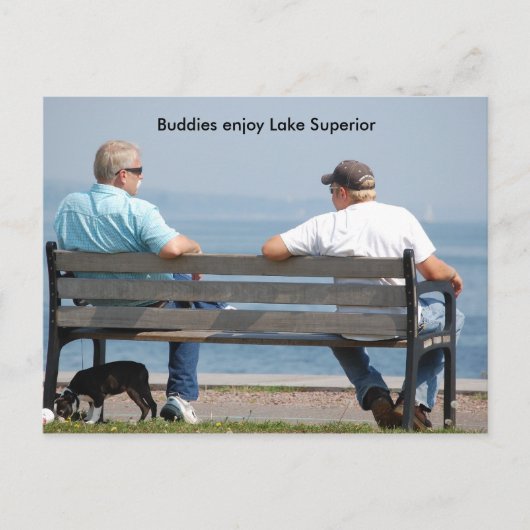 Freunde2, Buddies genießen Lake Superior Postkarte (Vorderseite)