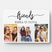 Freunde 3 Foto Freundschaft Collage Keepake Fotoplatte (Vorderseite)