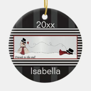 Freunde am Ende Keramik Ornament