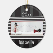 Freunde am Ende Keramik Ornament (Links)