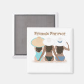 FREUNDE AM STRAND MAGNET (Vorderseite/Rückseite)