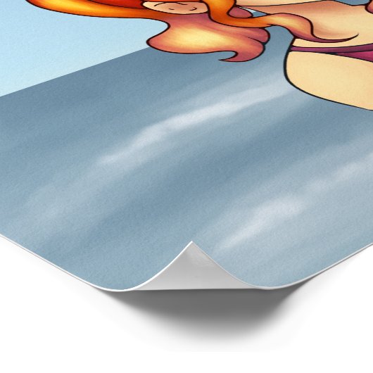 Freunde am Strand Poster (Ecke)