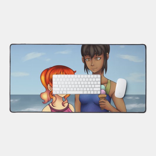 Freunde am Strand Schreibtischunterlage (Tastatur & Maus)
