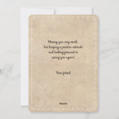 Freunde Apart Feiertagskarte (Rückseite)