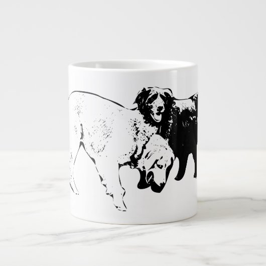 Freunde auf dem Weg zum Leafy Jumbo-Tasse (Vorderseite)