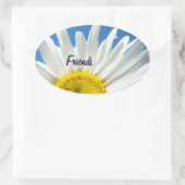 Freunde Aufkleber White Daisy Blume Siegel (Tasche)