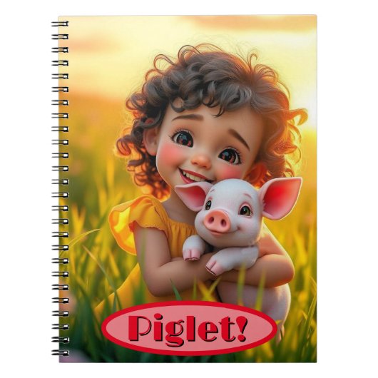 Freunde aus dem Bauernhof Ferkel Notizbuch Notizblock (Vorderseite)