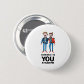 Freunde aus der Arbeit - zwei Männer Button (Vorne & Hinten)