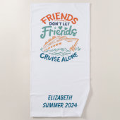 Freunde Ausflug Kreuzfahrt Strandtuch (Vorderseite)