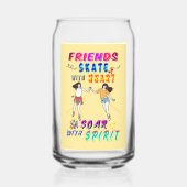 Freunde Barware Skate mit Herz, schwinge mit Geist Dosenglas (Vorderseite)