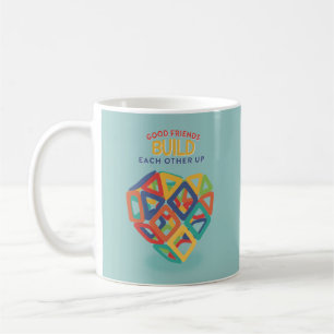 Freunde bauen sich gegenseitig auf, ein magisches kaffeetasse