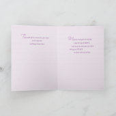 Freunde, Beileid, Lilac Karte (Innenseite)