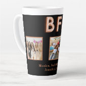 Freunde BESTE FREUNDIN schwarze Rose Goldnamen Fot Milchtasse (Linke Ecke)