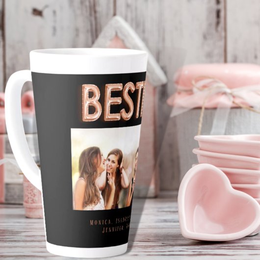 Freunde besties Black Foto Rose Gold Milchtasse