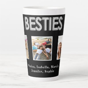 Freunde besties Black Silber Foto Milchtasse