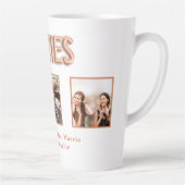 Freunde besties Foto Namen Rose Gold Milchtasse (Rechts)